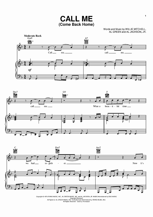 Call Back Sheet Inspirational Call Me E Back Home Sheet Music for Piano and More