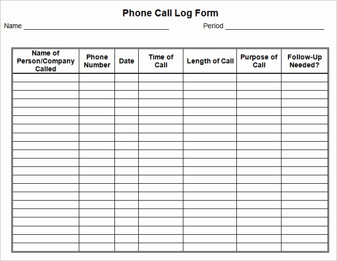 Call Back Sheet Luxury 15 Call Log Templates Doc Pdf Excel