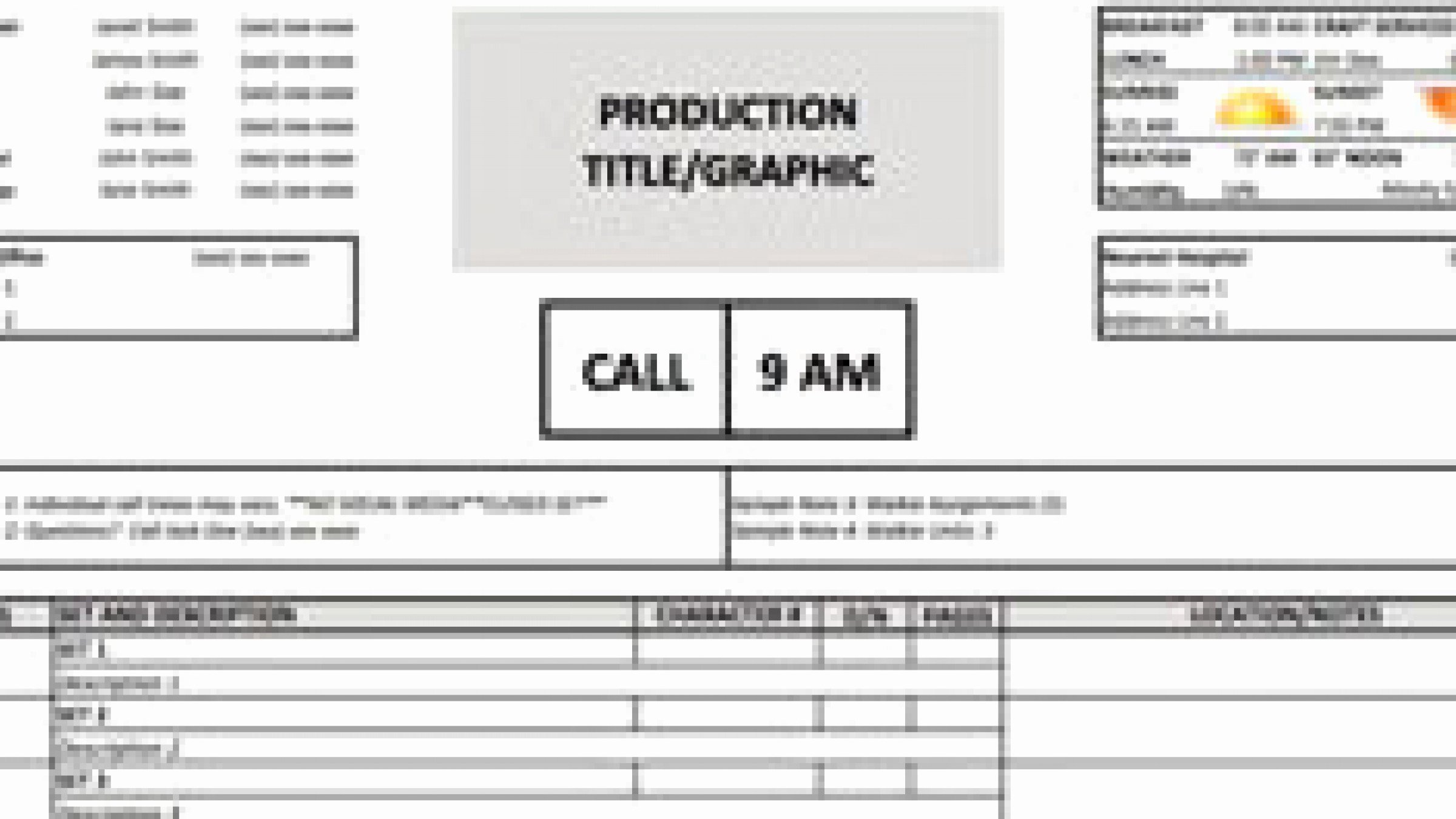 Call Sheet Samples Elegant Download A Free Call Sheet Template to Get Your Crew