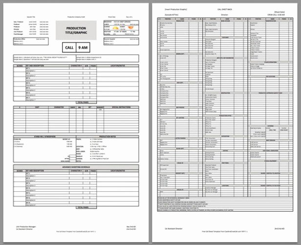 Call Sheet Samples Fresh Free Download Call Sheet Template the Ly E You Ll