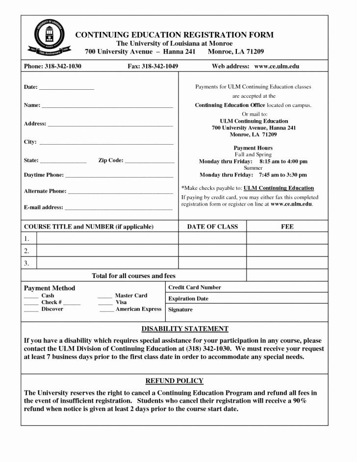 Camp Registration form Template Word Elegant New Customer Registration form Template