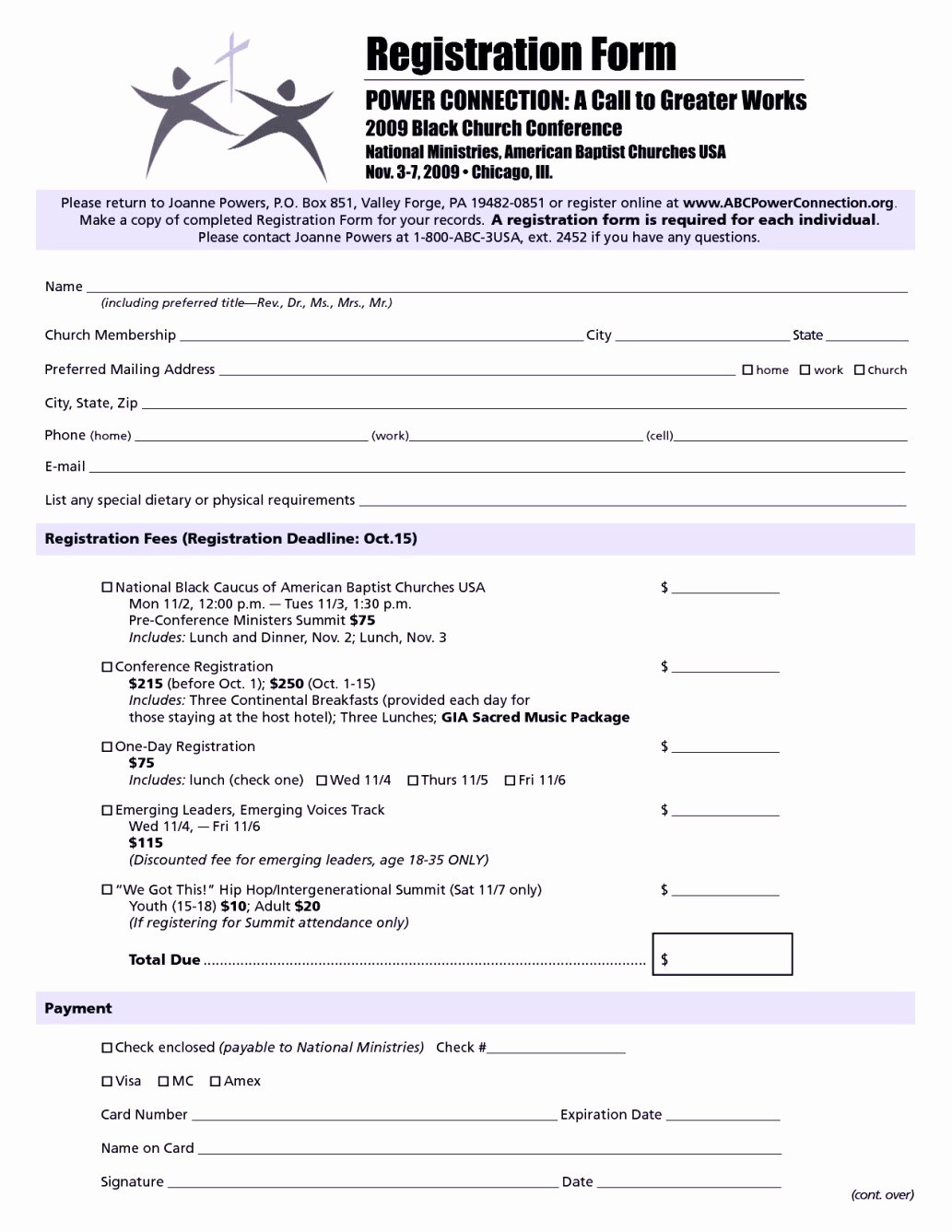 Camp Registration form Template Word Fresh Church Conference Registration form Template Templates