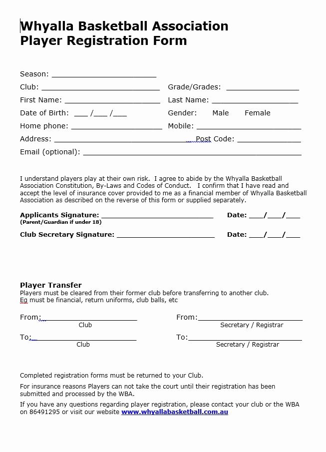 Camp Registration form Template Word Inspirational Basketball Uniform Design Template Templates Resume