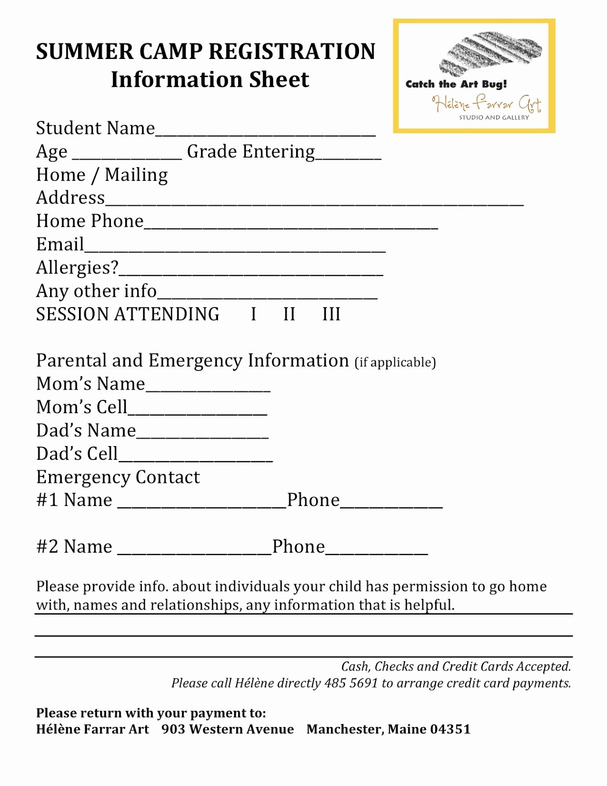 Camp Registration form Template Word Lovely Registration form Template