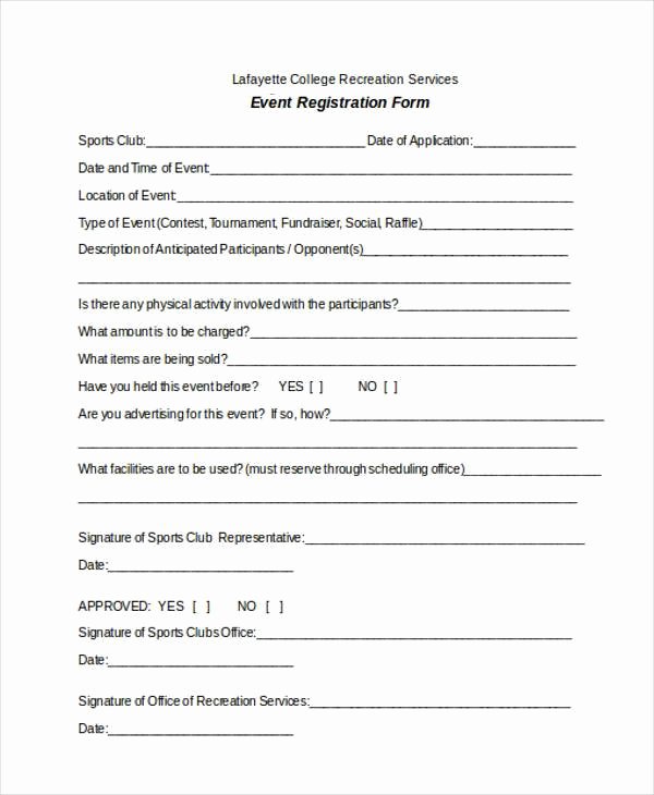 Camp Registration form Template Word New Registration form Templates