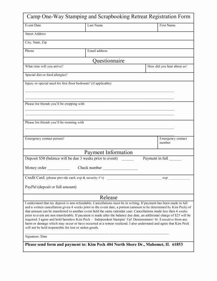 Camp Registration form Template Word Unique 5k Registration form Template Word Templates Resume