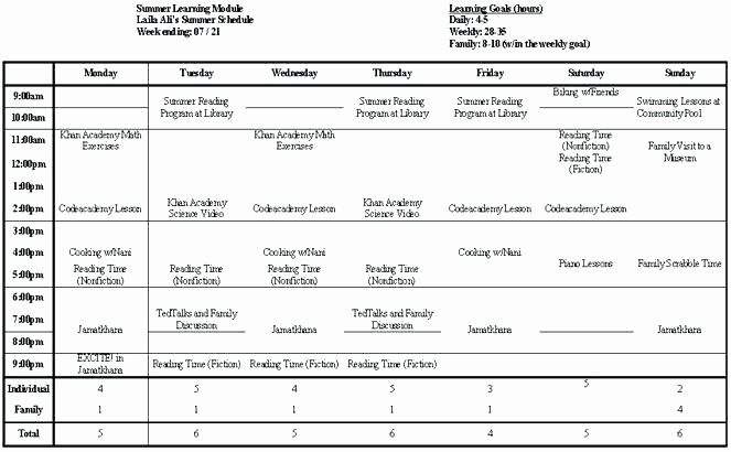 Camp Schedule Template Beautiful Summer Camp Calendar Template