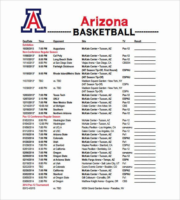 Camp Schedule Template New Excel Basketball Camp