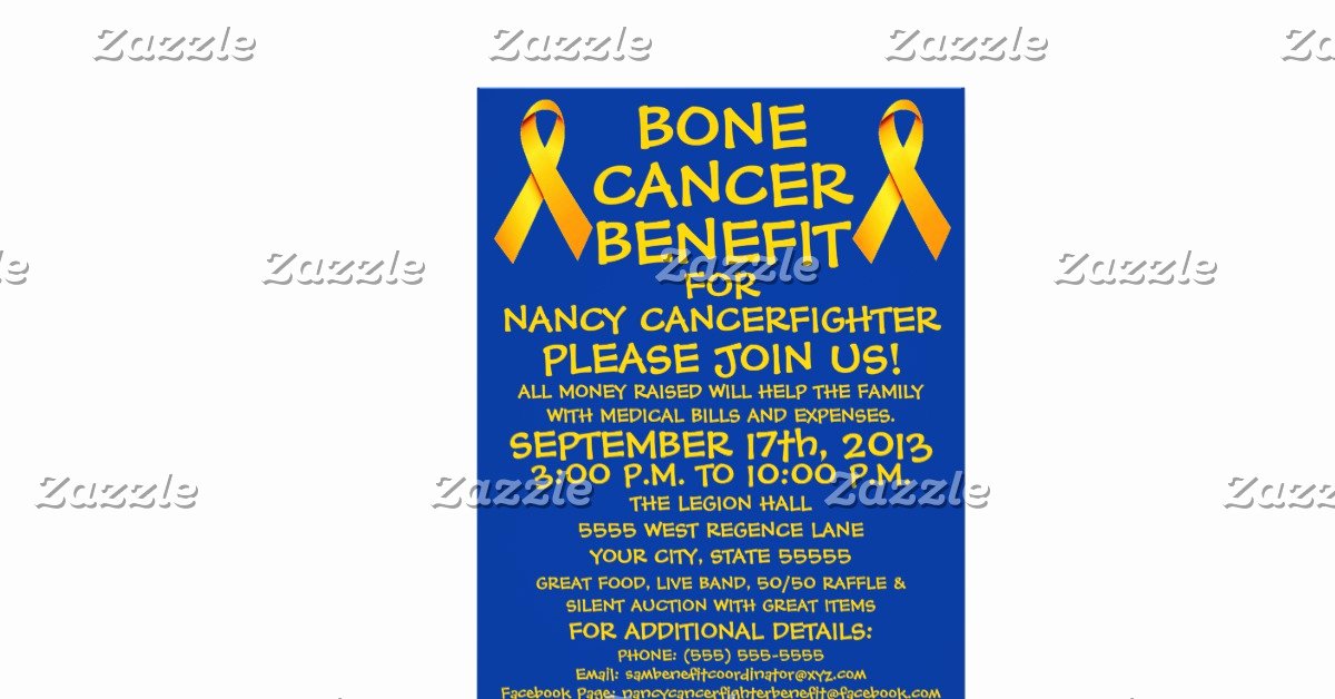 Cancer Benefit Flyer Ideas Awesome Bone Cancer Benefit Flyer