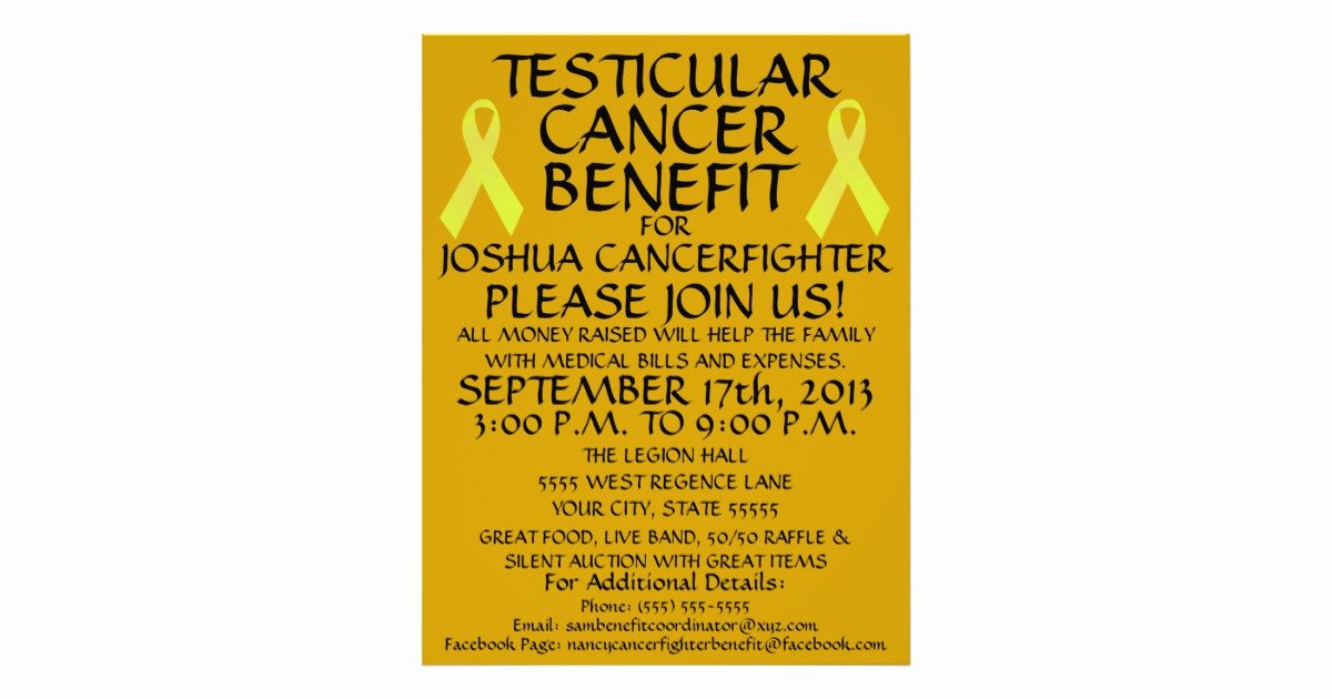 Cancer Benefit Flyer Ideas Awesome Testicular Cancer Benefit Flyer