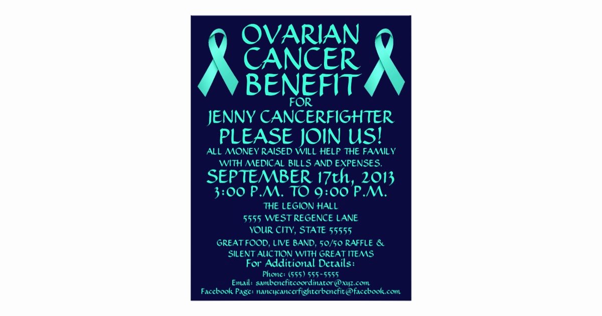 Cancer Benefit Flyer Ideas Beautiful Ovarian Cancer Benefit Flyer