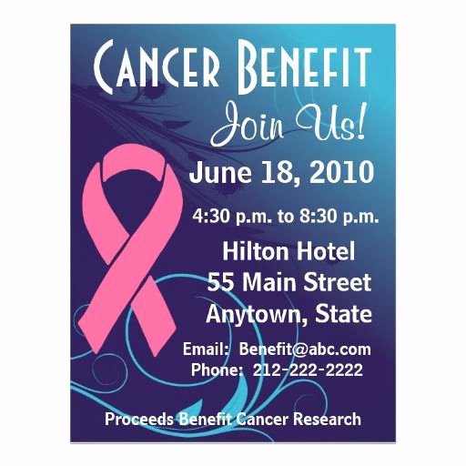 Cancer Benefit Flyer Ideas Fresh 15 Best Fundraiser Benefit Flyers for Cancer and Health