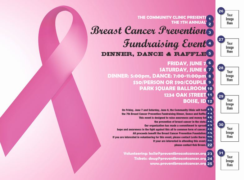 Cancer Benefit Flyer Ideas Luxury Pink Ribbon Flyer Fundraising Ideas