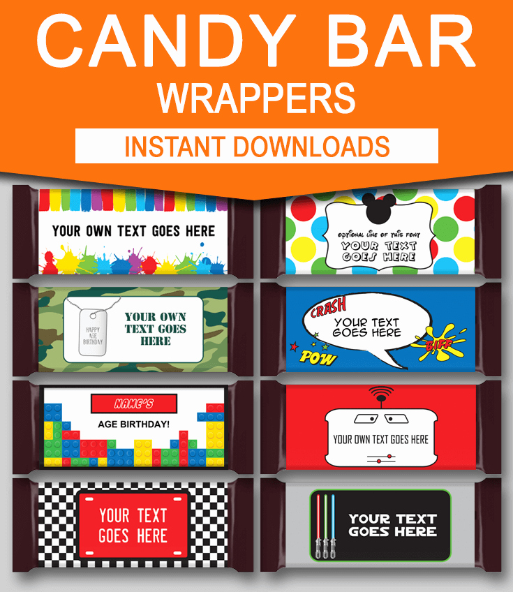 Candy Wrapper Template Elegant Diy Candy Bar Wrapper Templates Party Favors