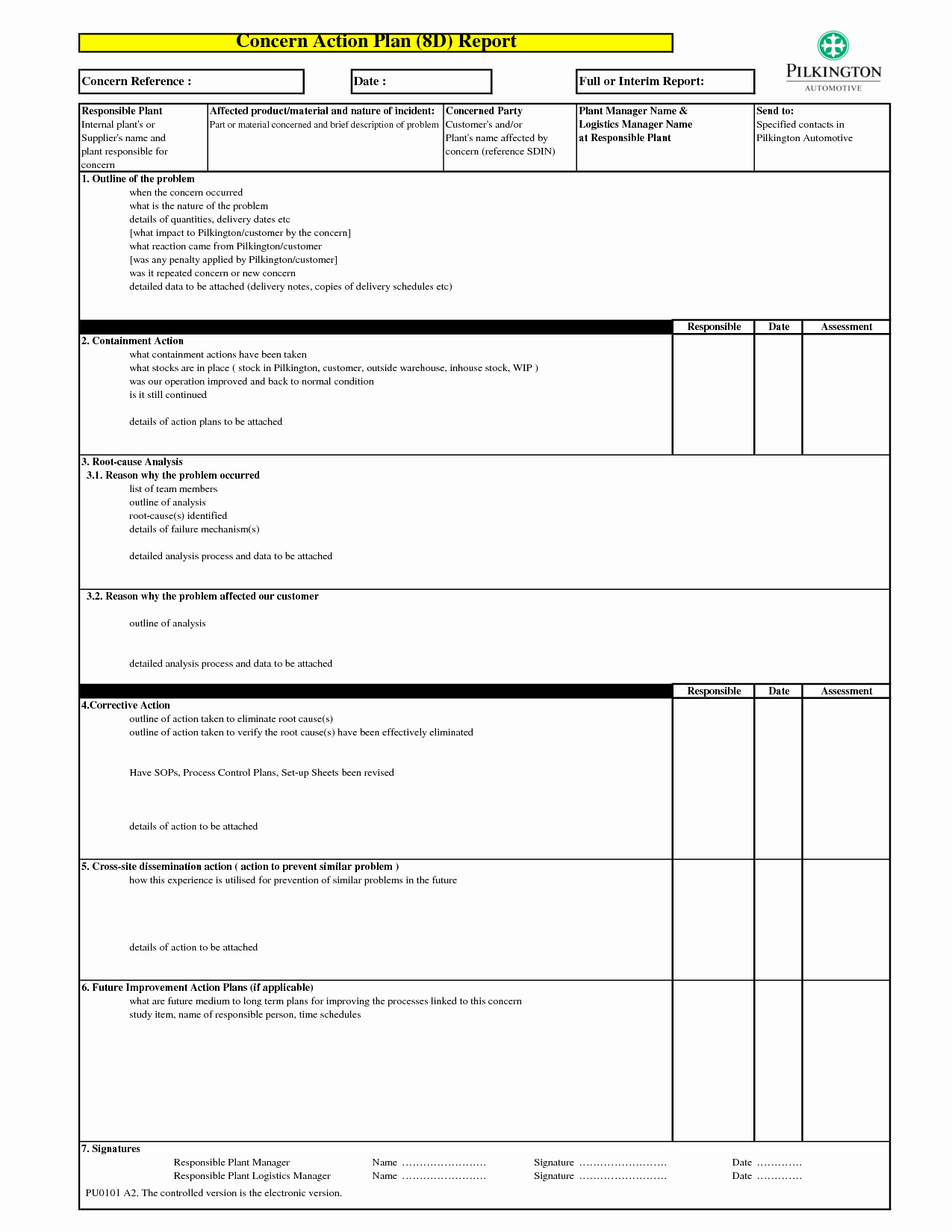 Capa Report Template Awesome 8d Template Excel