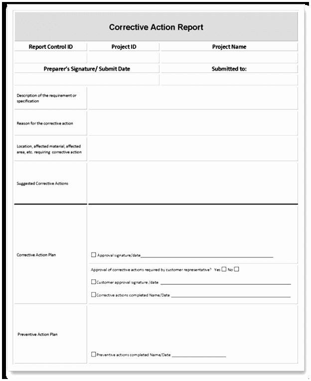 Capa Report Template Elegant 7 Capa form Template Free Aauoa