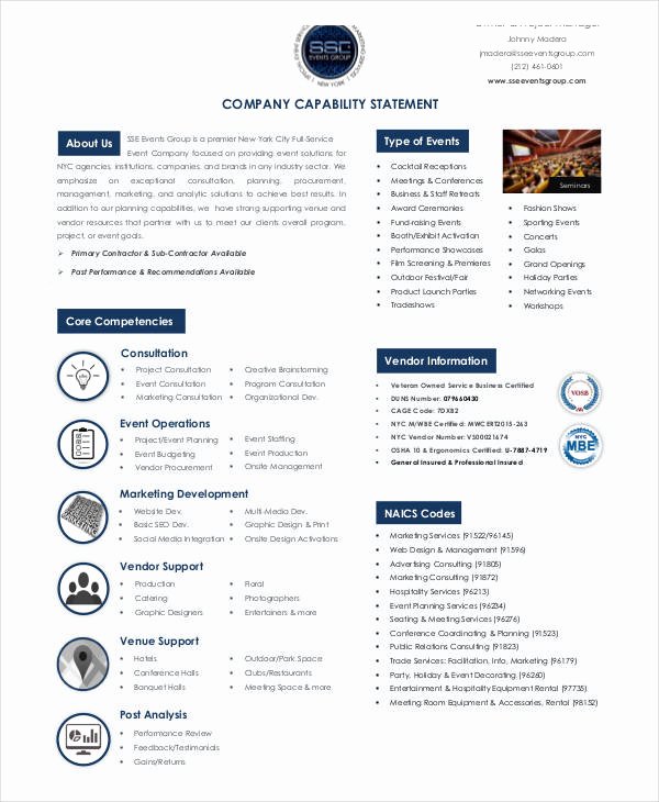 Capability Statement Template Doc Luxury 13 Capability Statement Examples &amp; Samples Doc Excel