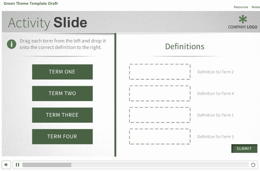 Captivate Storyboard Template Inspirational Captivate Template Green theme the Elearning Network