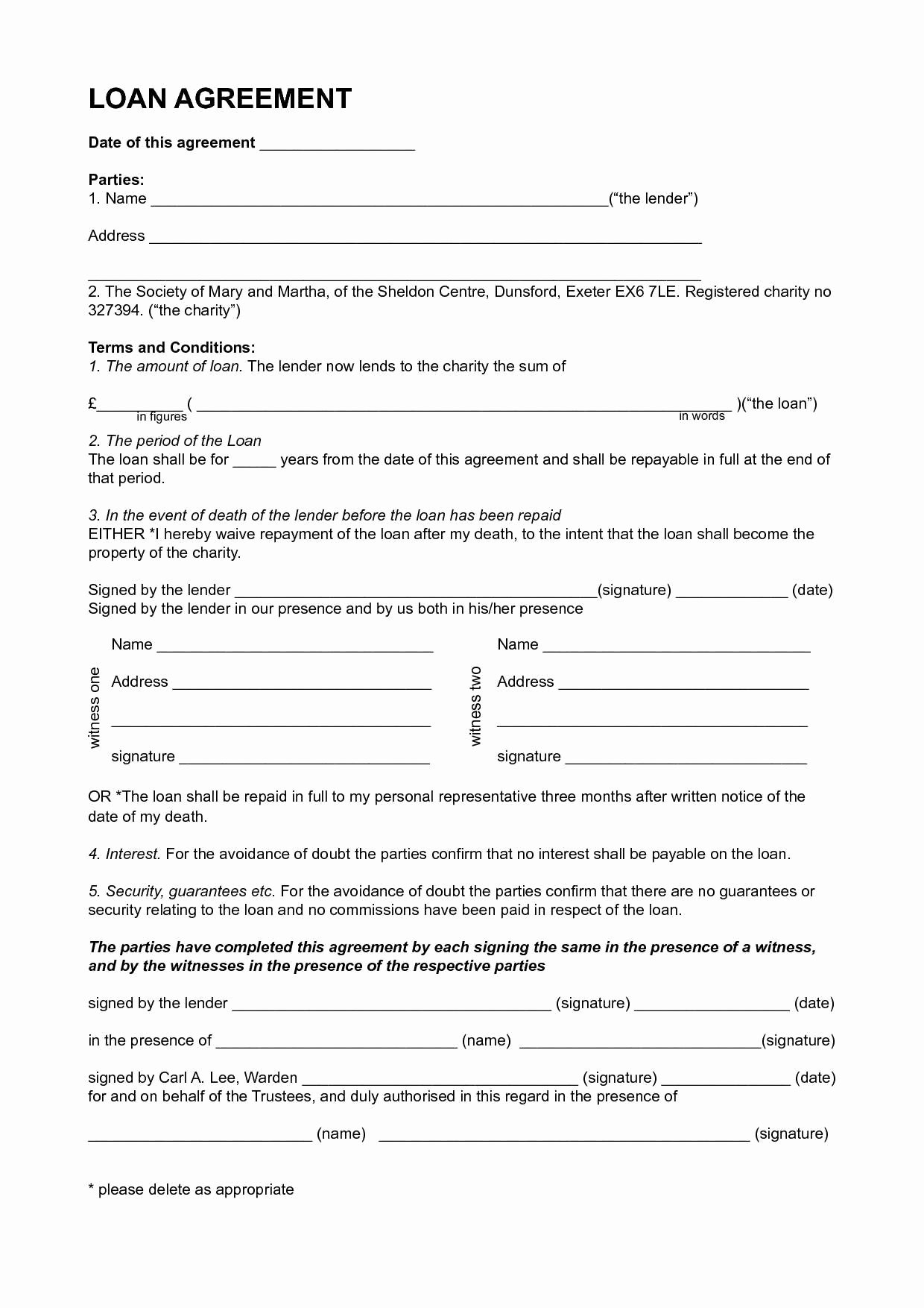 Car Accident Agreement Letter Between Two Parties New Agreement Letter Sample Pdf Regular Personal Loan Contract
