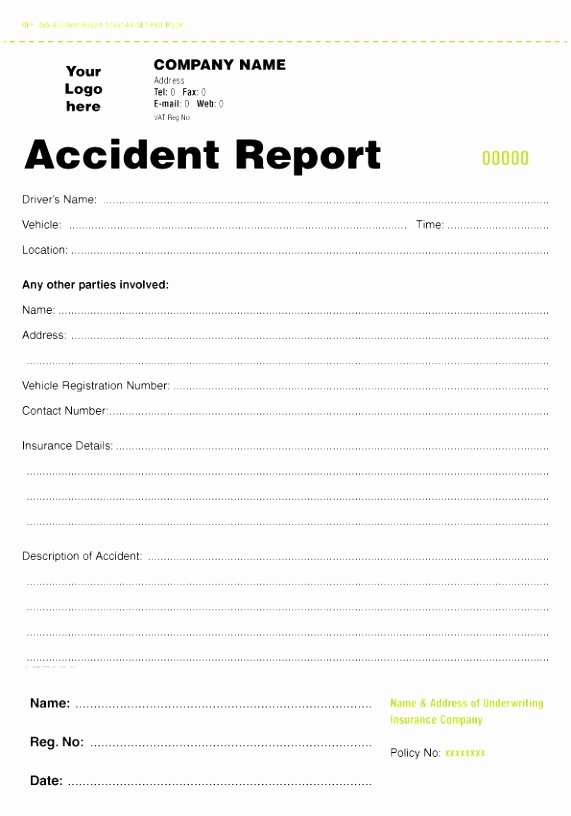 Car Accident Report form Template Best Of 5 Accident Report form Template Uk Oteuo