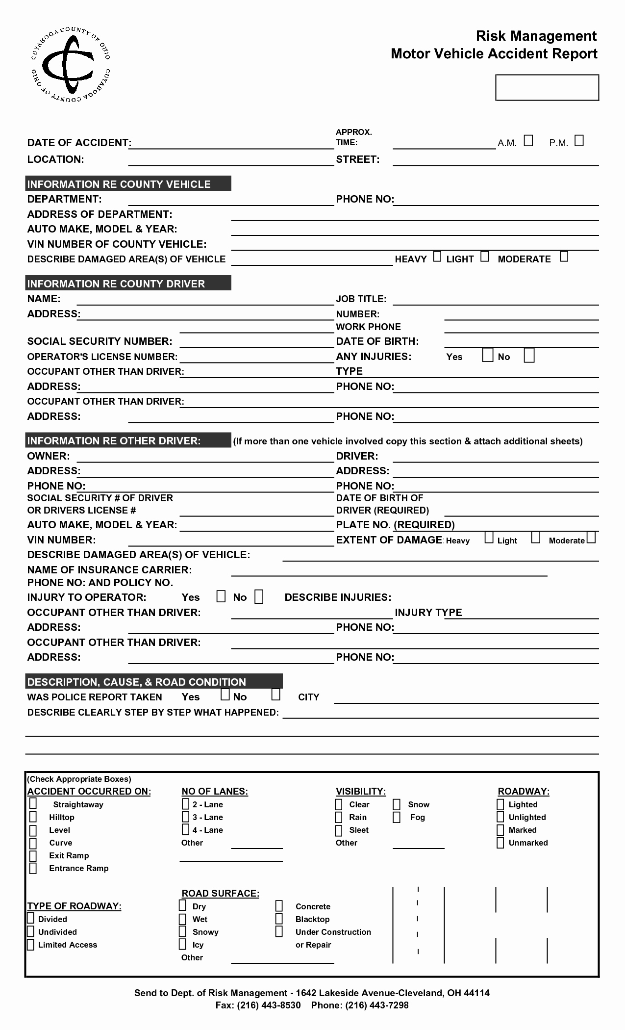 Car Accident Report form Template Fresh Tario Motor Vehicle Accident Report Impremedia