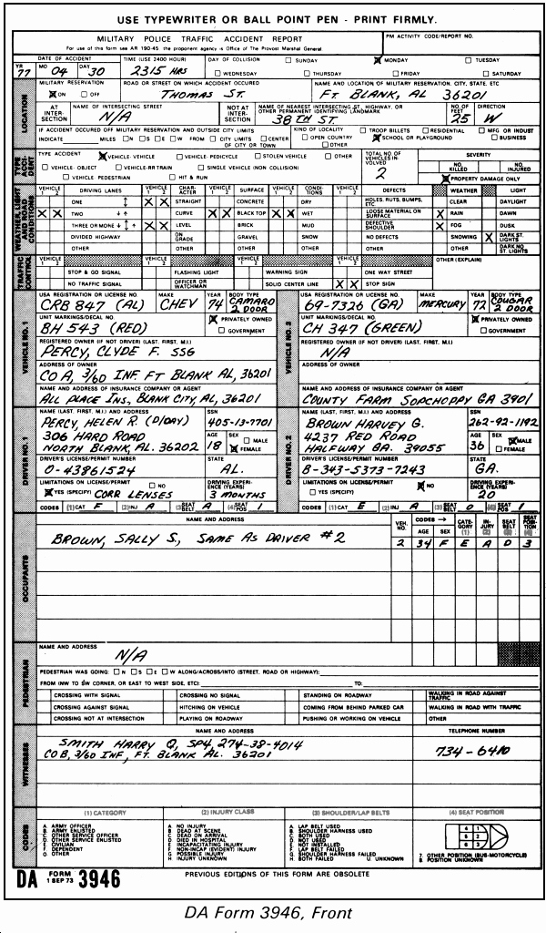 Car Accident Report form Template New 7 Car Accident Police Report Sample