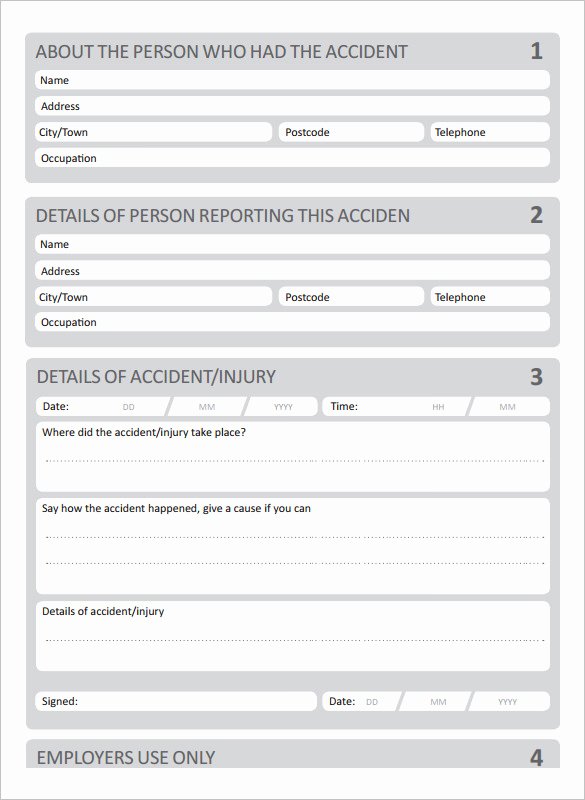 Car Accident Report form Template Unique 18 Accident Report Templates Docs Pages Pdf Word