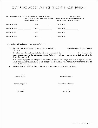 Car Accident Settlement Agreement form Beautiful Settlement Template Free Printable Documents