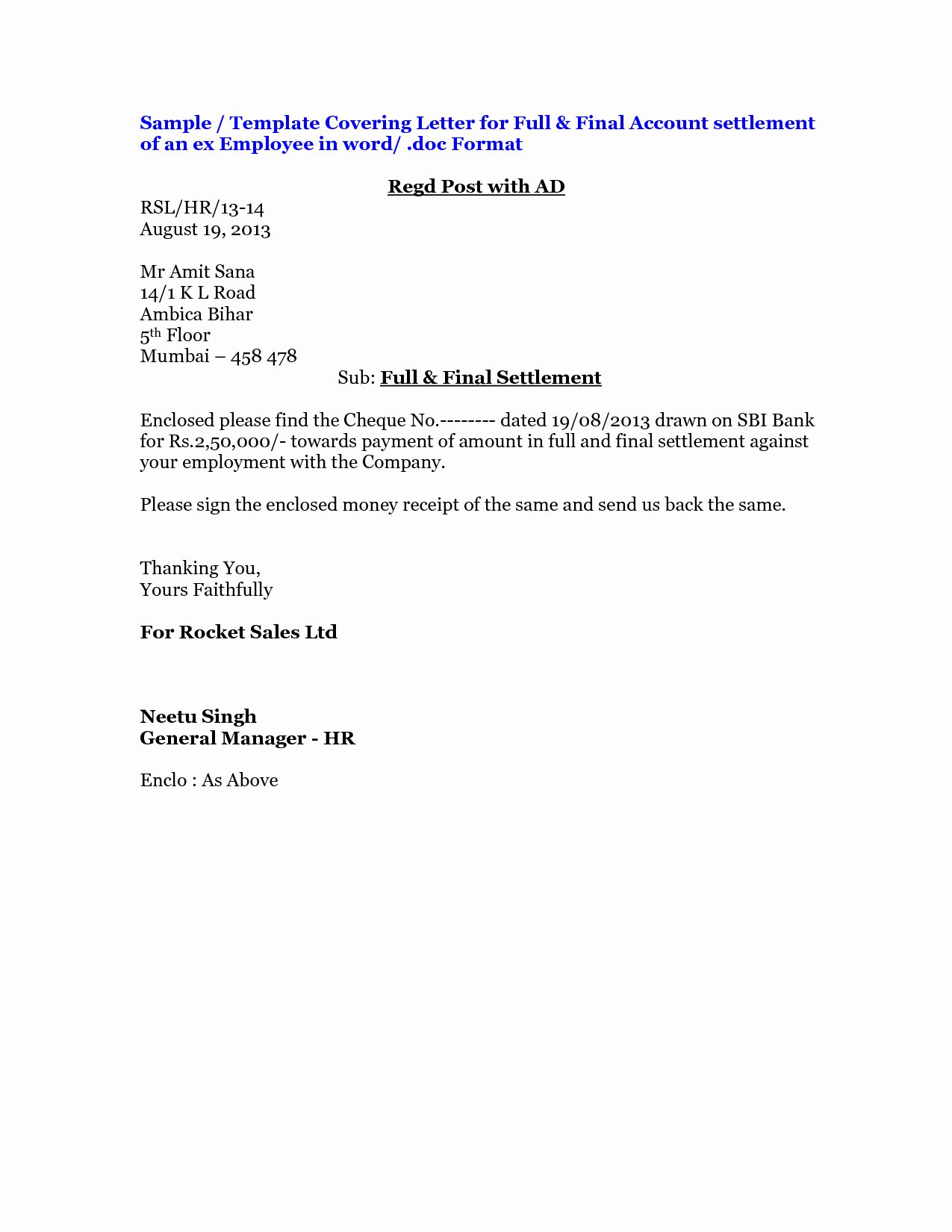 Car Accident Settlement Agreement form Best Of Full and Final Settlement Letter Template Car Accident