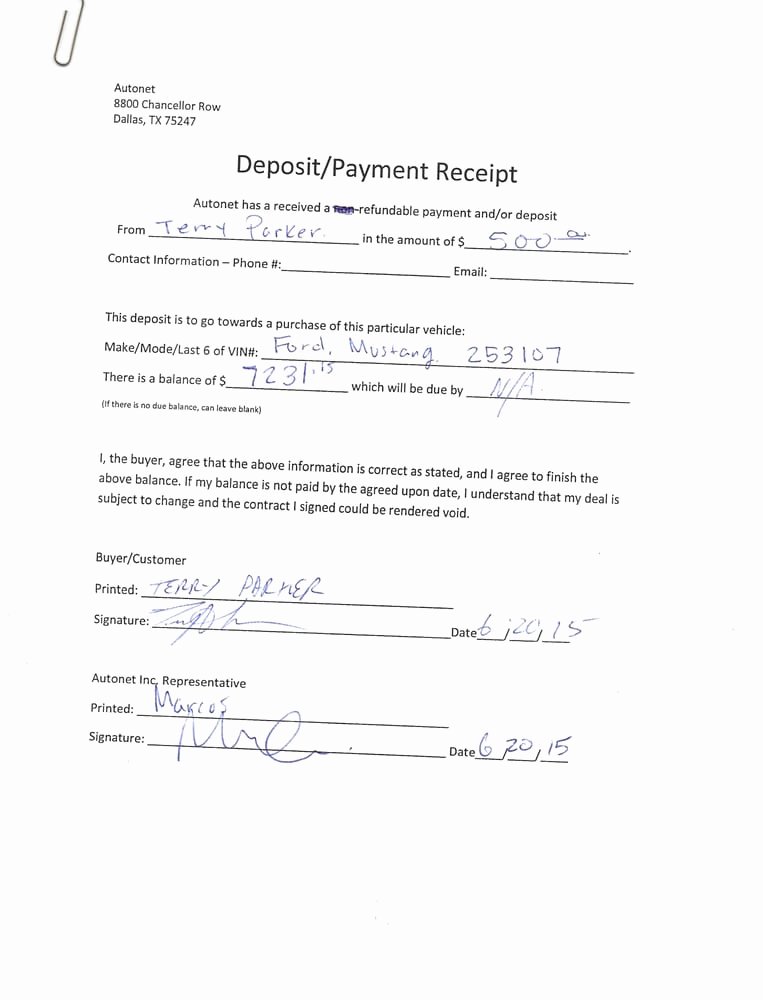 Car Deposit Agreement Fresh the Refundable Deposit Agreement they Signed they then