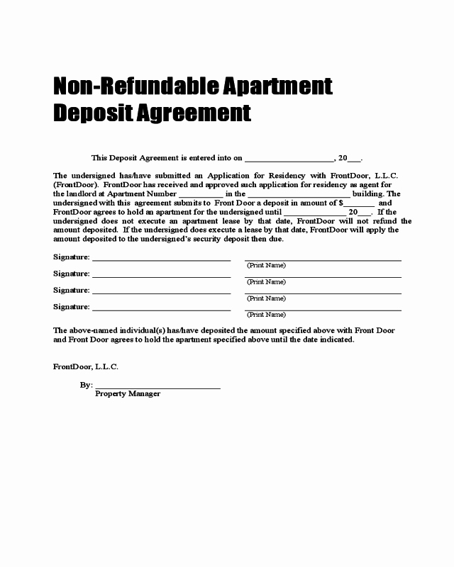 Car Deposit Contract Awesome 2019 Vehicle Deposit form Fillable Printable Pdf