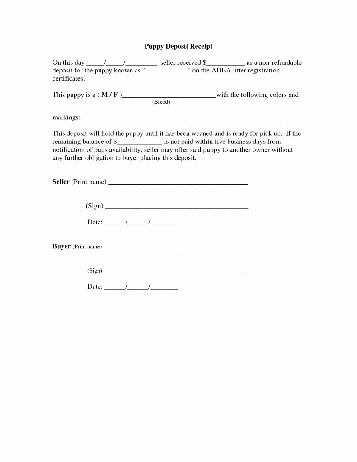 Car Deposit Contract Awesome Car Deposit Contract Template