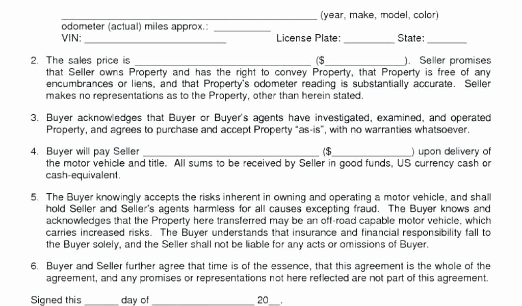 Car Deposit Contract Template Unique Simple Car Sale Agreement Bill for In Ga – Omgoods