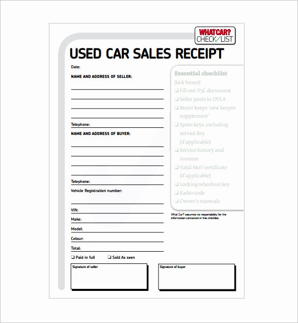 Car Deposit Receipt Word New 10 Sales Receipt Templates Doc Pdf