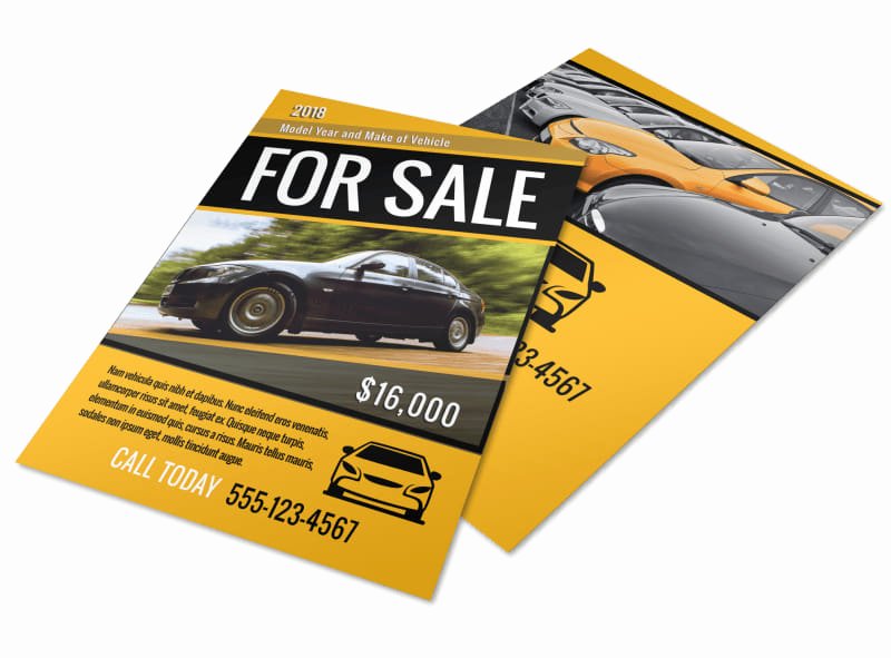 Car for Sale Flyer Template Fresh Car for Sale Flyer Template