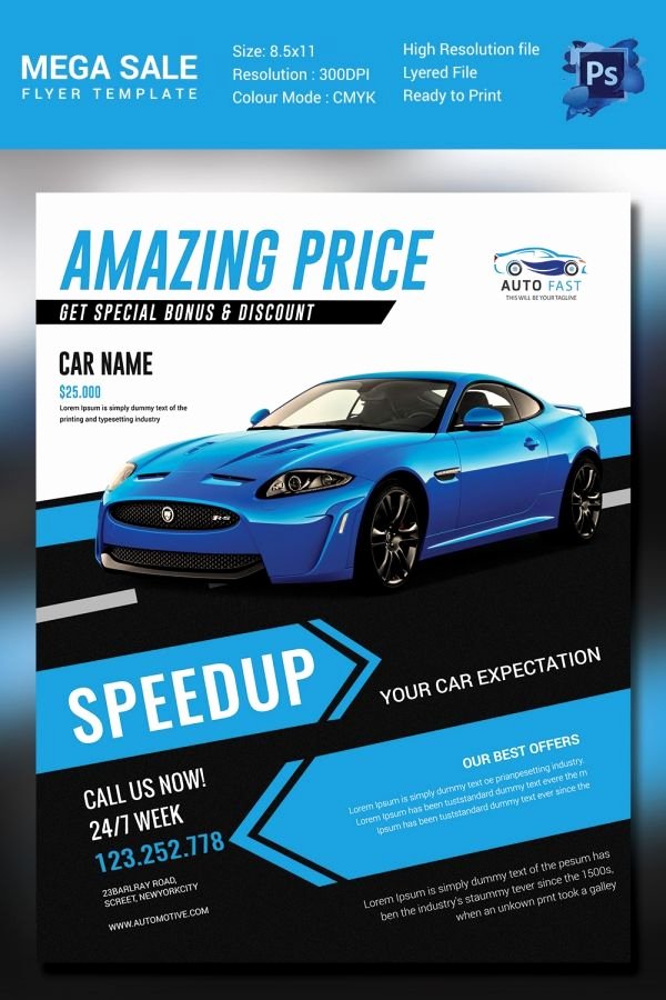 Car for Sale Flyer Template New Mega Car Sale Flyer Template