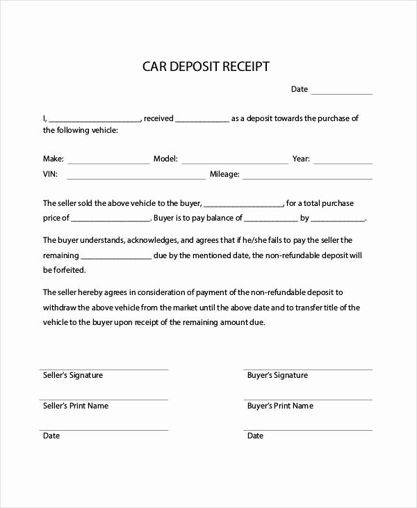 Car Payment Contract Template Best Of Car Payment Receipts 9 Examples In Word Pdf