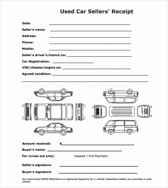 Car Rental Receipt Template Best Of Sample Deposit Receipt Template 9 Free Download for Pdf