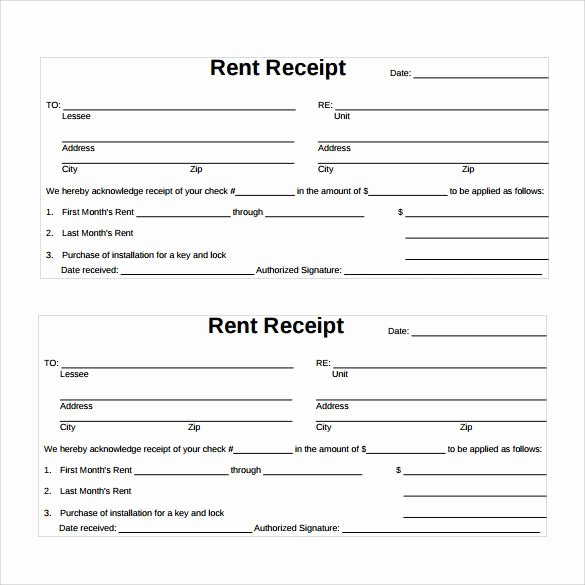 Car Rental Receipt Template Fresh 12 House Rent Receipt formats
