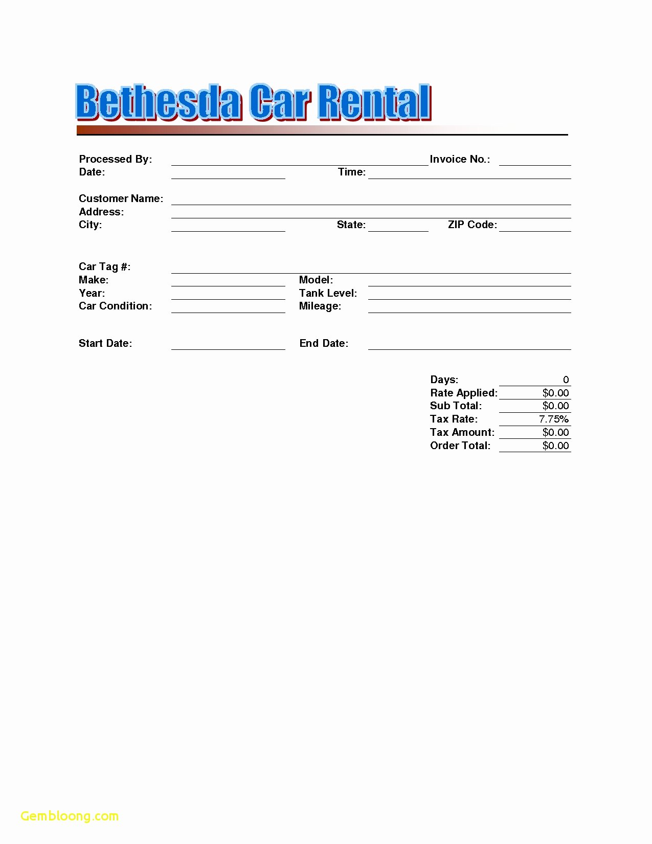 Car Rental Receipt Template Fresh 19 Car Rental Invoice Steamtraaleren Borgenes