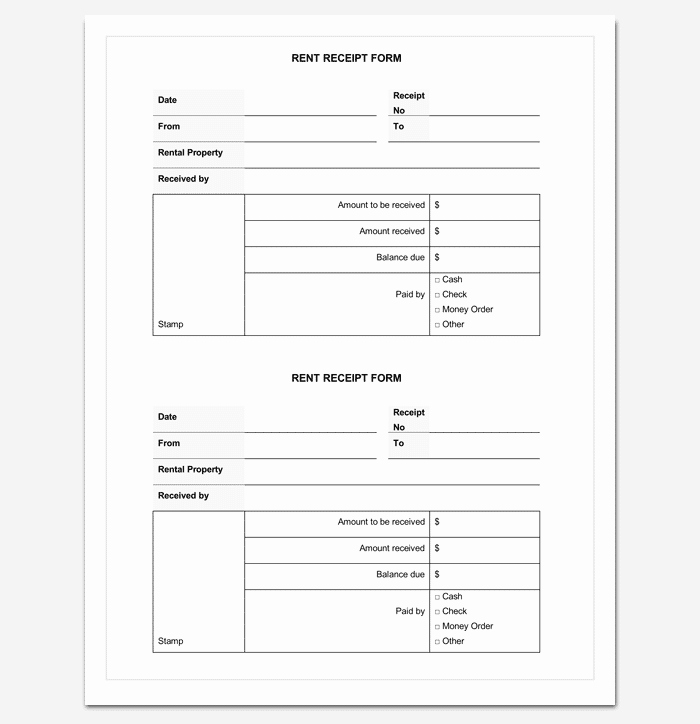 Car Rental Receipt Template Lovely Rent Receipt Template 9 forms for Word Doc Pdf format