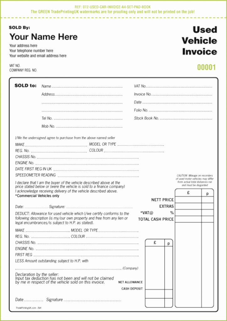 Car Rental Receipt Template Luxury Car Invoice Template Used Car Invoice Template Uk