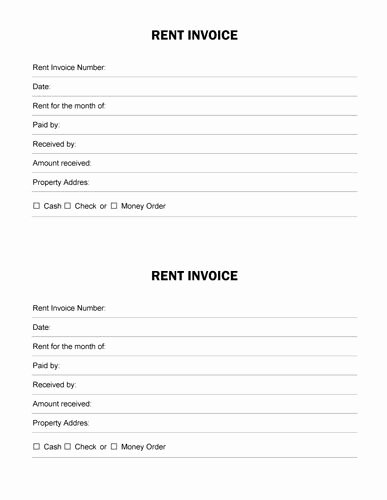 Car Rental Receipt Template New Simple Rent Invoice Easy to Print forms