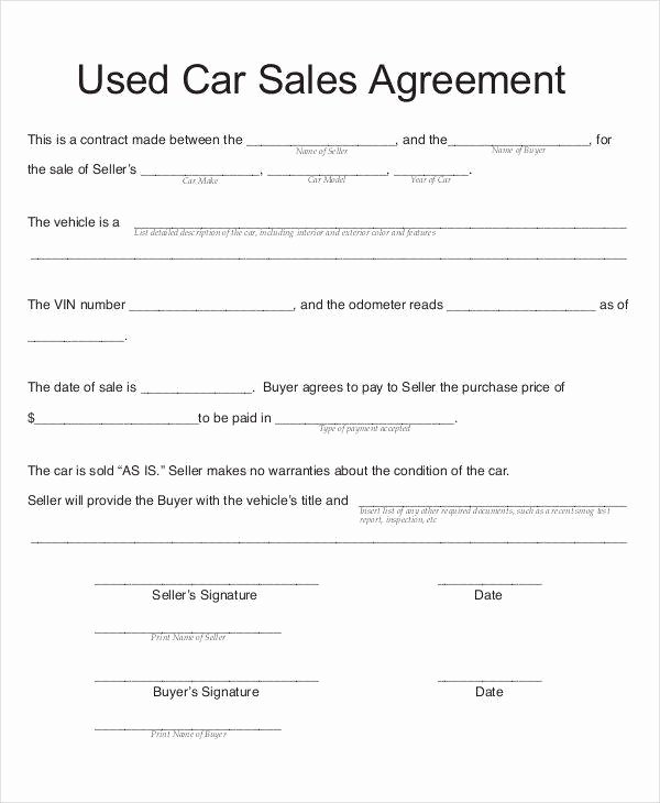 Car Sale Contract with Payments Inspirational 7 Car Sales Contract Samples &amp; Templates In Pdf