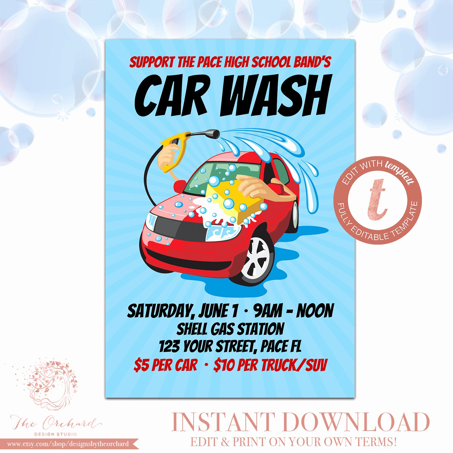 Car Wash Fundraiser Flyers Beautiful Car Wash Flyer Fundraiser Church School Munity Sports