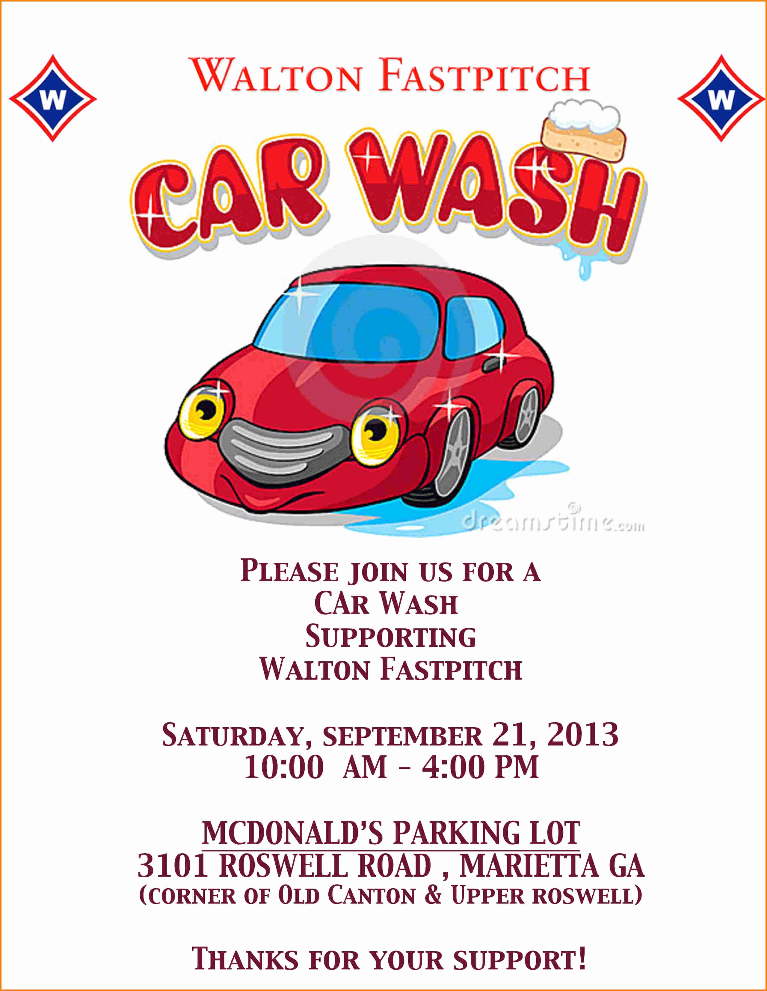 Car Wash Fundraiser Flyers Inspirational Car Wash Flyer Template