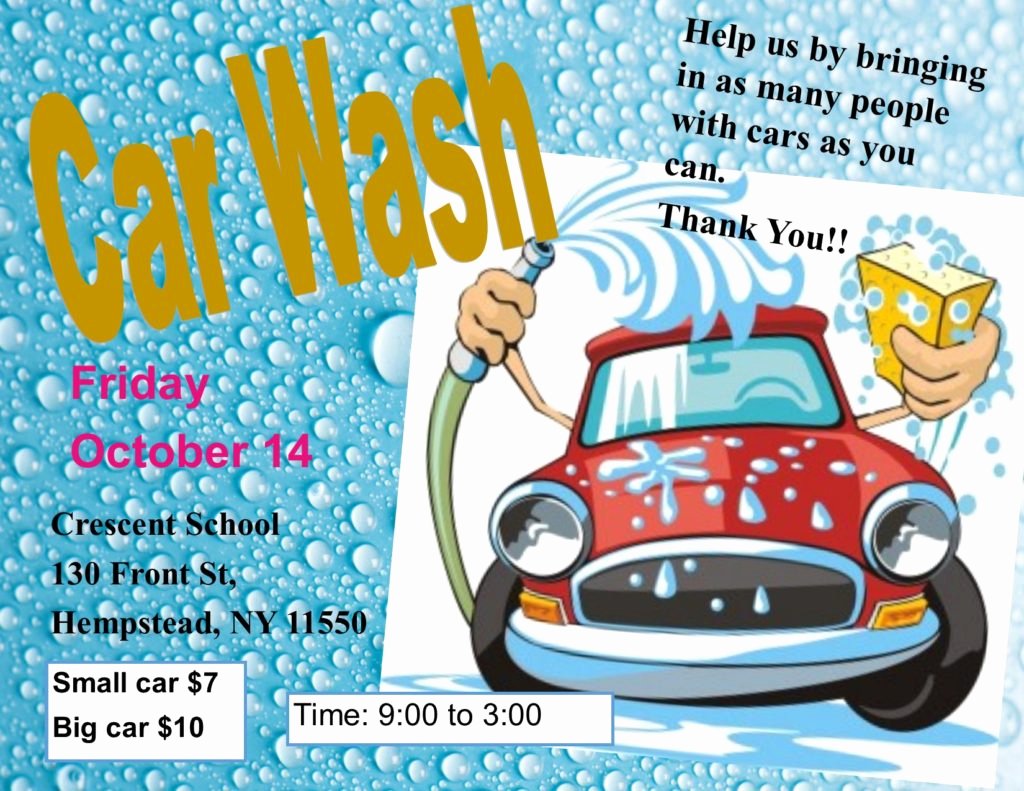 Car Wash Fundraiser Flyers New Car Wash Fundraiser – Crescent School