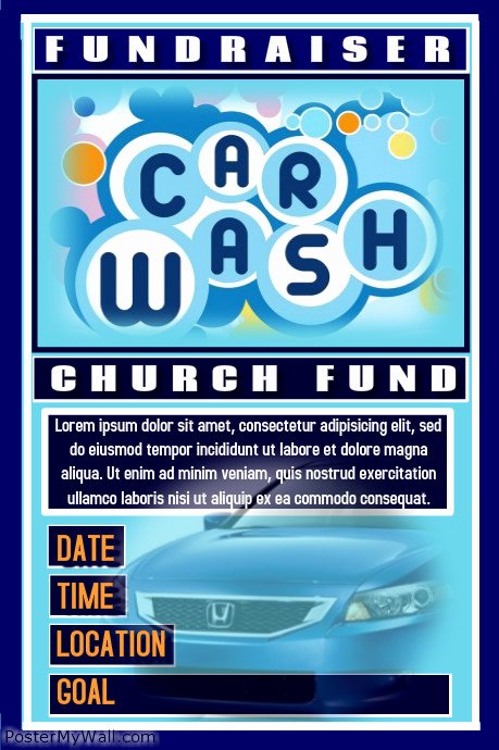 Car Wash Fundraiser Flyers Unique Postermywall