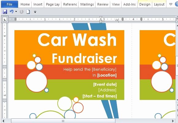 Car Wash Fundraiser Template Beautiful Door Hanger Flyers Template for Word