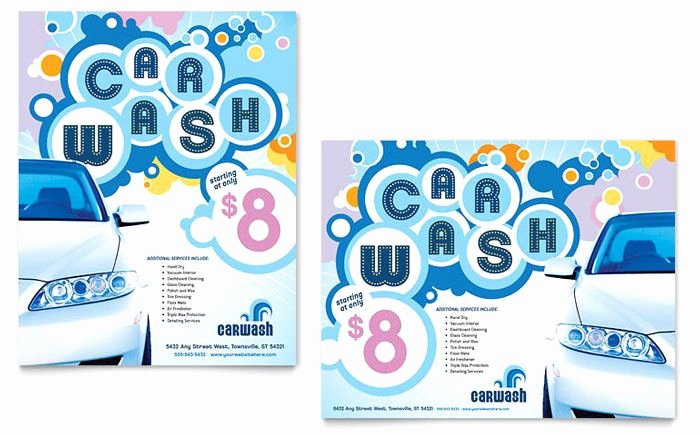 Car Wash Ticket Template Beautiful Car Wash Poster Template Design by Stocklayouts